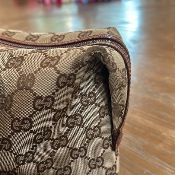 Gucci GG brown and burgundy Boston bag - Picture 15 of 15